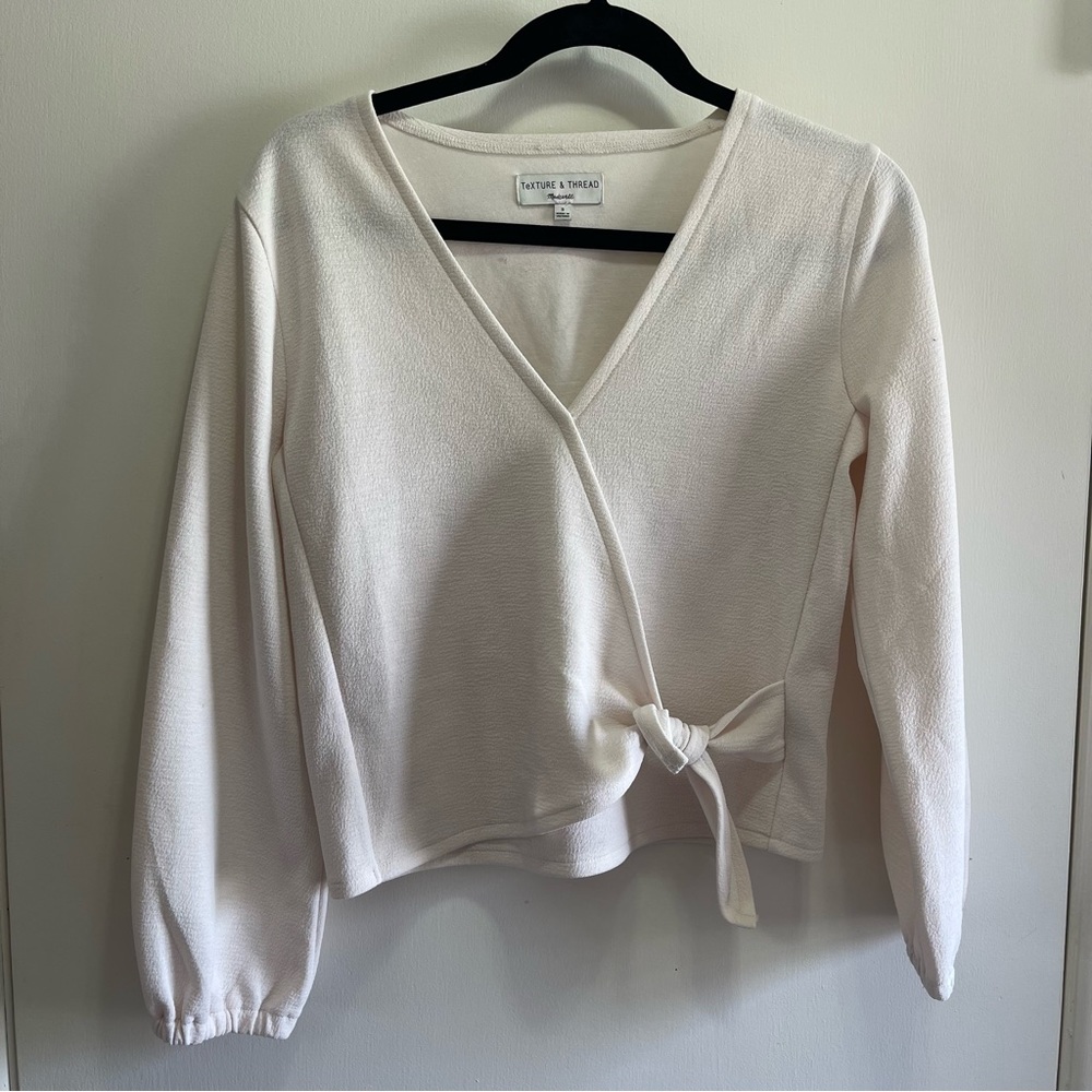 Madewell cream long sleeve top